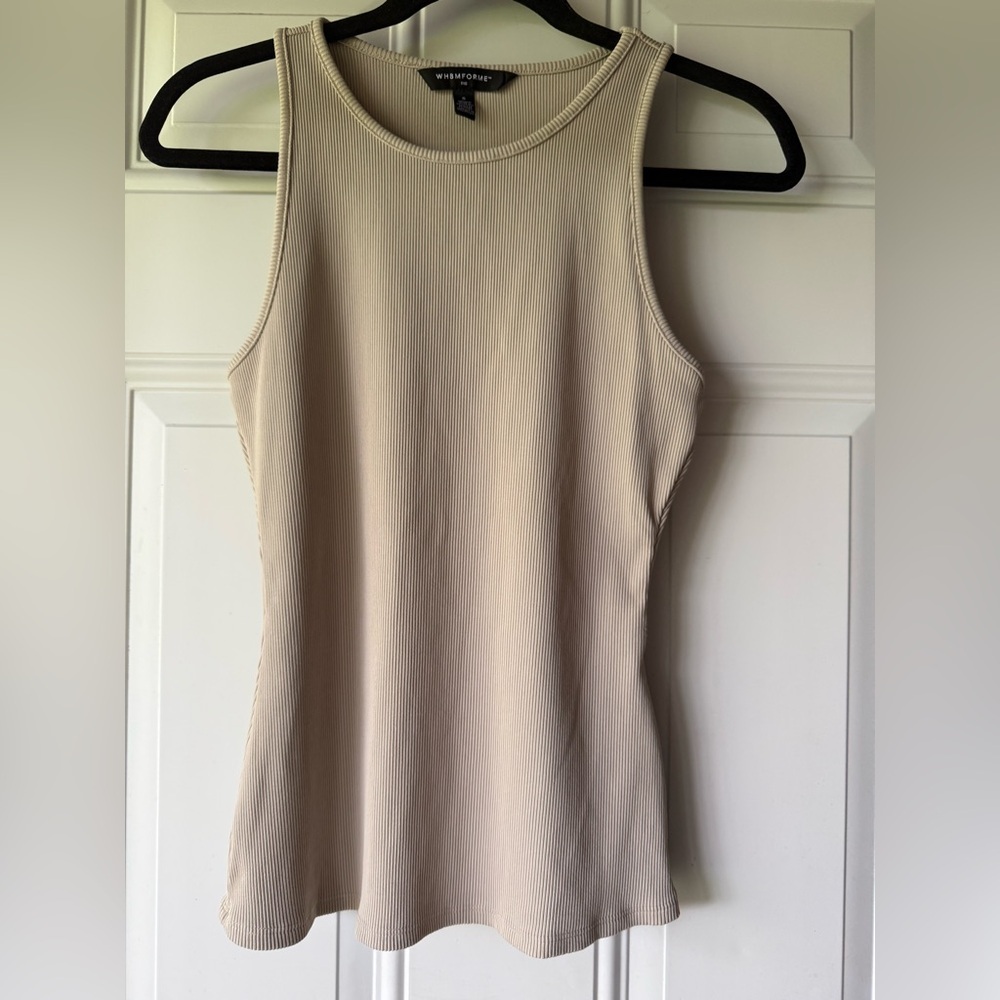 3/$20🍁SALE! WHBM Women's Beige Ribbed Tank Top